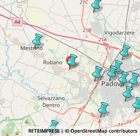 Mappa Via Carlo Borromeo, 35030 Sarmeola PD, Italia (5.88429)