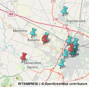 Mappa Via Carlo Borromeo, 35030 Sarmeola PD, Italia (4.23333)