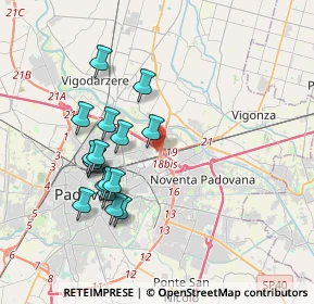 Mappa Via dell'Ippodromo, 35129 Padova PD, Italia (3.49882)