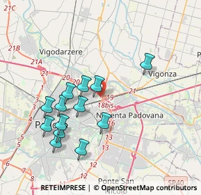 Mappa Via dell'Ippodromo, 35129 Padova PD, Italia (3.66846)