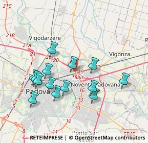 Mappa Via dell'Ippodromo, 35129 Padova PD, Italia (3.59429)