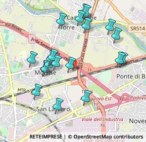 Mappa Via dell'Ippodromo, 35129 Padova PD, Italia (1.0015)