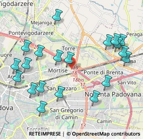 Mappa Via dell'Ippodromo, 35129 Padova PD, Italia (2.361)
