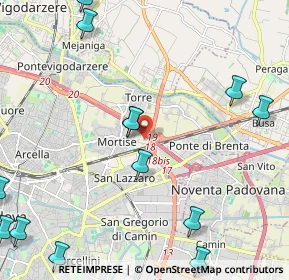 Mappa Via dell'Ippodromo, 35129 Padova PD, Italia (3.04154)