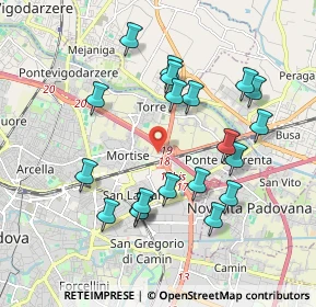 Mappa Via dell'Ippodromo, 35129 Padova PD, Italia (1.8885)