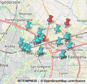 Mappa Via dell'Ippodromo, 35129 Padova PD, Italia (1.62)