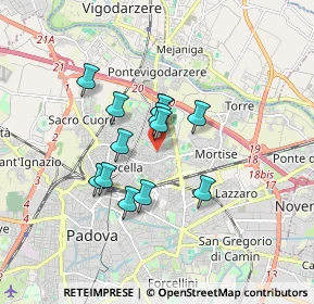 Mappa Via Saetta, 35100 Padova PD, Italia (1.25385)