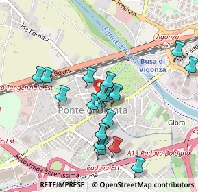 Mappa Via Bravi, 35129 Ponte di Brenta PD, Italia (0.422)