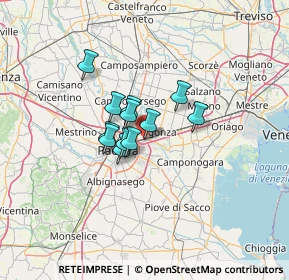 Mappa Via Bravi, 35129 Ponte di Brenta PD, Italia (7.86)