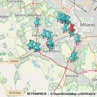 Mappa Via Monte Grappa, 20094 Corsico MI, Italia (3.6175)