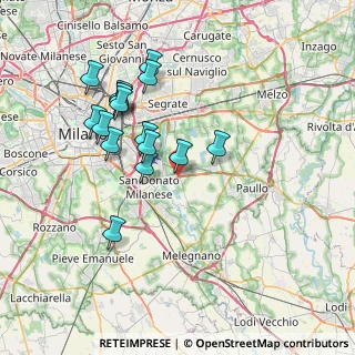 Mappa Strada Comunale della Bellaria, 20068 Peschiera Borromeo MI, Italia (7.06938)