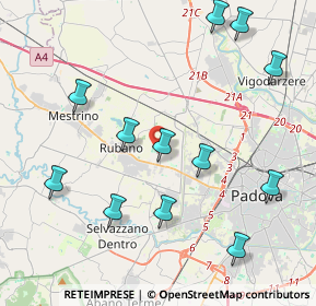 Mappa Via Puglie, 35030 Sarmeola PD, Italia (4.58417)