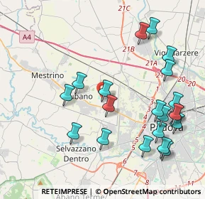 Mappa Via Puglie, 35030 Sarmeola PD, Italia (4.5365)