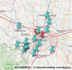 Mappa Via Vittorio Benussi, 35136 Padova PD, Italia (6.93118)