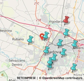 Mappa Via Vittorio Benussi, 35136 Padova PD, Italia (4.39083)