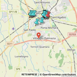 Mappa Via delle Mondariso, 28100 Novara NO, Italia (2.2725)