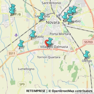 Mappa Via delle Mondariso, 28100 Novara NO, Italia (2.88545)
