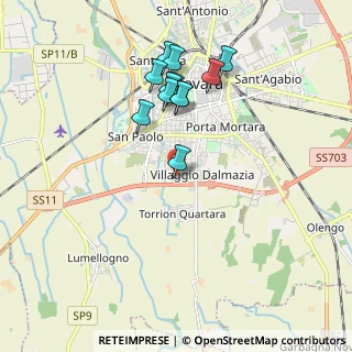 Mappa Via delle Mondariso, 28100 Novara NO, Italia (1.7475)