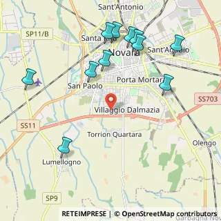 Mappa Via delle Mondariso, 28100 Novara NO, Italia (2.42818)