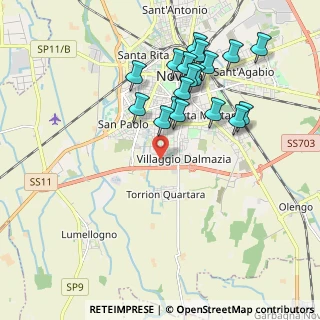 Mappa Via delle Mondariso, 28100 Novara NO, Italia (1.94944)