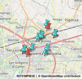 Mappa Via Evangelista Groppo, 35129 Padova PD, Italia (1.25385)