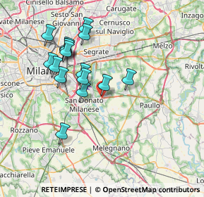 Mappa Via Melegnano, 20068 Peschiera Borromeo MI, Italia (6.97)