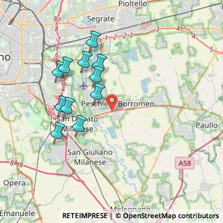 Mappa Via Melegnano, 20068 Peschiera Borromeo MI, Italia (3.71818)