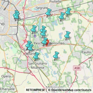 Mappa Via Melegnano, 20068 Peschiera Borromeo MI, Italia (4.12214)