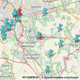 Mappa Via Melegnano, 20068 Peschiera Borromeo MI, Italia (6.525)