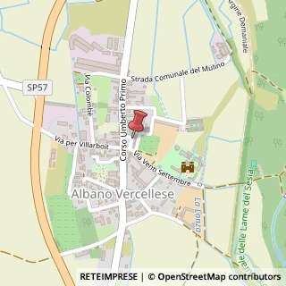 Mappa Piazza Roma, 10, 13030 Albano Vercellese, Vercelli (Piemonte)