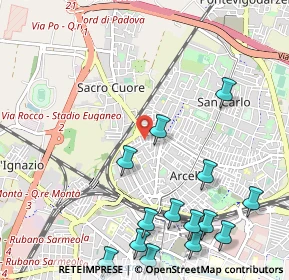 Mappa Via Zara, 35135 Padova PD, Italia (1.36786)