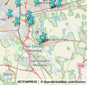 Mappa Via 1º Maggio, 20068 Peschiera Borromeo MI, Italia (5.8245)