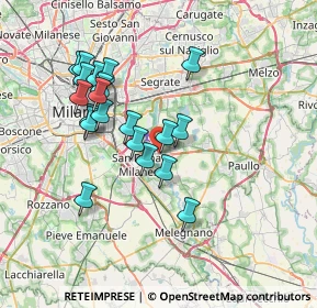 Mappa Via 1º Maggio, 20068 Peschiera Borromeo MI, Italia (6.6215)