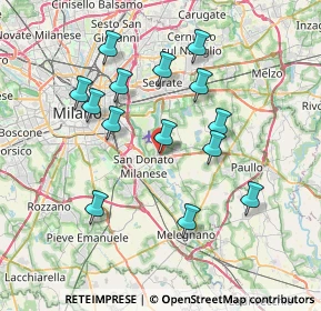 Mappa Via 1º Maggio, 20068 Peschiera Borromeo MI, Italia (7.09357)