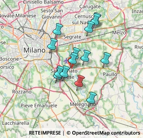 Mappa Via 1º Maggio, 20068 Peschiera Borromeo MI, Italia (5.58357)