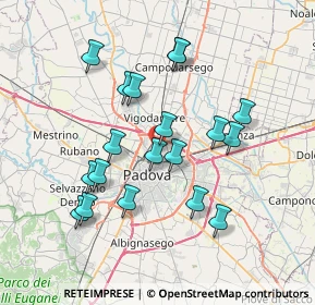 Mappa Via Tiziano Aspetti, 35133 Padova PD, Italia (6.86421)