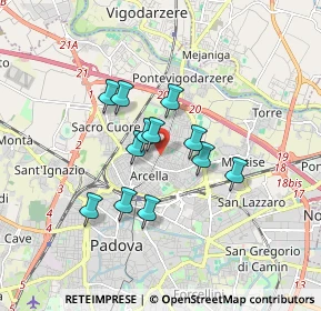 Mappa Via Tiziano Aspetti, 35133 Padova PD, Italia (1.28917)
