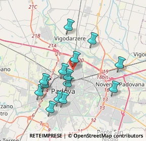 Mappa Via Tiziano Aspetti, 35133 Padova PD, Italia (3.52857)