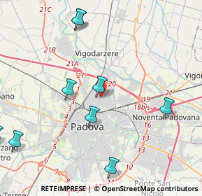 Mappa Via Tiziano Aspetti, 35133 Padova PD, Italia (5.67455)