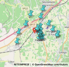 Mappa Via del Lavoro, 36045 Lonigo VI, Italia (1.329)