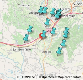 Mappa Via del Lavoro, 36045 Lonigo VI, Italia (7.77944)