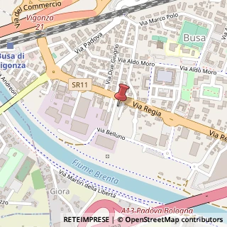 Mappa Via Belluno, 1/A, 35010 San Giorgio in Bosco, Padova (Veneto)