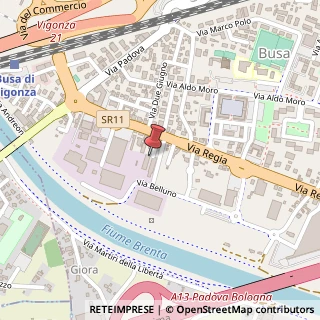 Mappa Via Regia, 32, 35010 Vigonza, Padova (Veneto)