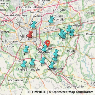 Mappa Via G. di Vittorio, 20068 Peschiera Borromeo MI, Italia (7.48933)