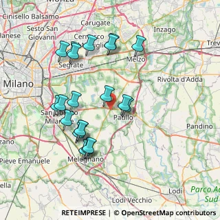 Mappa MEDIGLIA Vecchia Paullese, 20060 Mediglia MI, Italia (7.4695)