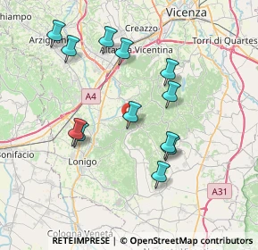 Mappa Via Monte, 36040 Grancona VI, Italia (7.21667)