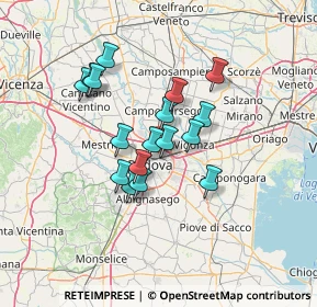 Mappa Via Claude Debussy, 35133 Padova PD, Italia (10.61529)