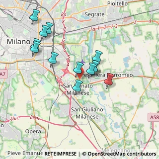 Mappa Via Fiume Lambro, 20097 San Donato Milanese MI, Italia (3.48846)