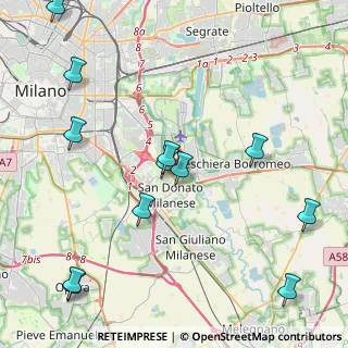 Mappa Via Fiume Lambro, 20097 San Donato Milanese MI, Italia (5.51615)