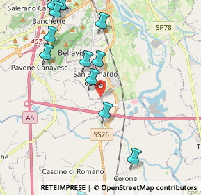 Mappa Via Torino, 10015 Pavone Canavese TO, Italia (3.2155)